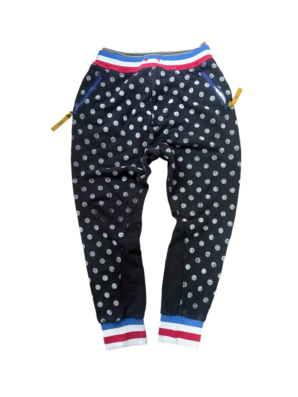 Frapbois X Converse Black Polka Dot Joggers with Stripe Trim